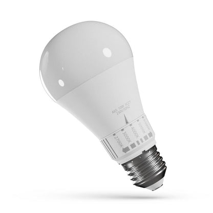 Żarówka Spectrum LED, A65, E27, 10W, 1100LM, 2700-6500K,5CCT