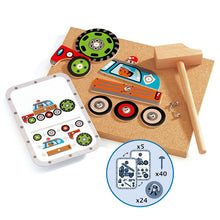 Medinių figūrų gaminimo rinkinys Djeco Vehicles DJ06641