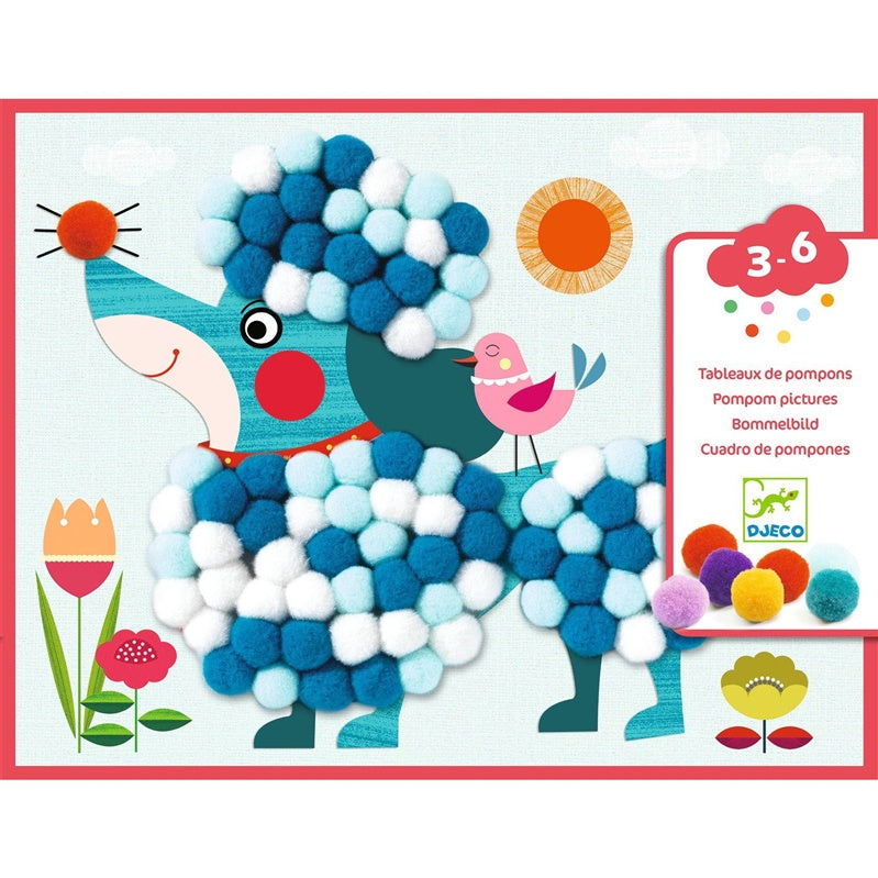 Kūrybos rinkinys Djeco Pompons dog DJ09867