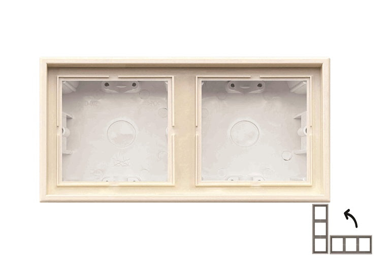 Surface-mounted frame LIREGUS MODERN, 2 gang, sand color
