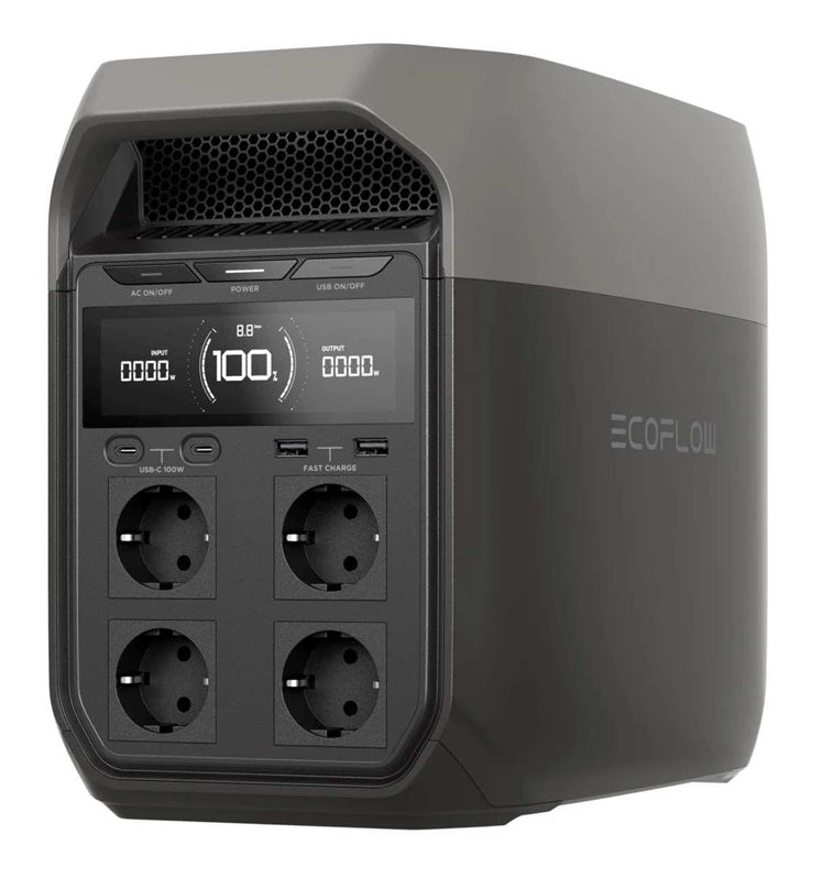 Nešiojamas įkroviklis EcoFlow 1800 - 3600W, juoda