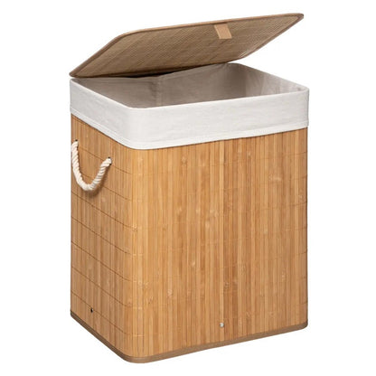 Skalbinių krepšys 5five Simply Smart, 60 l, balta/smėlio