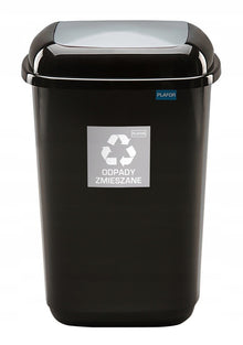 Waste bin Plafor, 12 l, black/grey