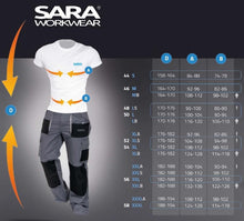 Spodnie robocze Sara Workwear, zielone, bawełna/poliester, XL