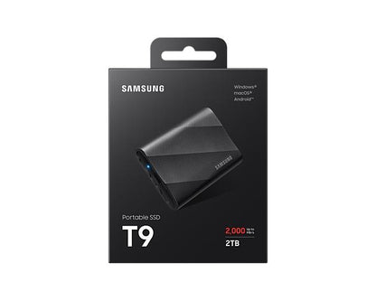 DISKAS SSD SAMSUNG T9 2TB USB 3.2 JUODAS