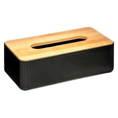TISSUE BOX BLACK 26X13.2X8.8CM