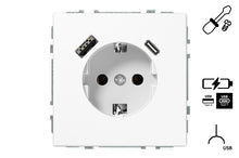 Socket and USB A+C charger LIREGUS MODERN, white