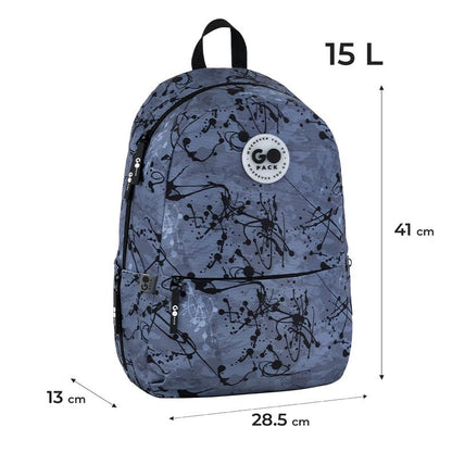 Mokyklinė kuprinė GO26-188M-3, pilka sp., 28.5x13x41 cm