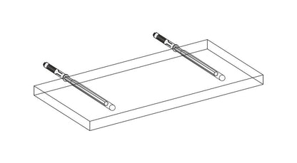Wspornik półki Dolle StrongFix, 172x12 mm, szary, 2 szt.