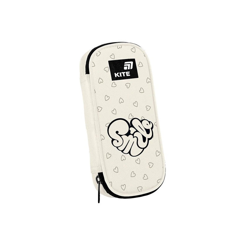 Pencil case without accessories K26-662-17, 21 cm x 8.5 cm, white