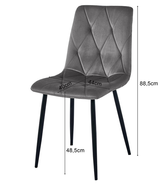 CHAIR LIBRA GREY 86.5X45X54