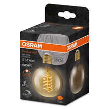 LEMPUTĖ OSRAM LED, G80, E27, 7W, 600LM, 2200K, DIM