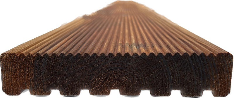 Decking board, 28 x 142 x 3000 mm, impregnated, brown