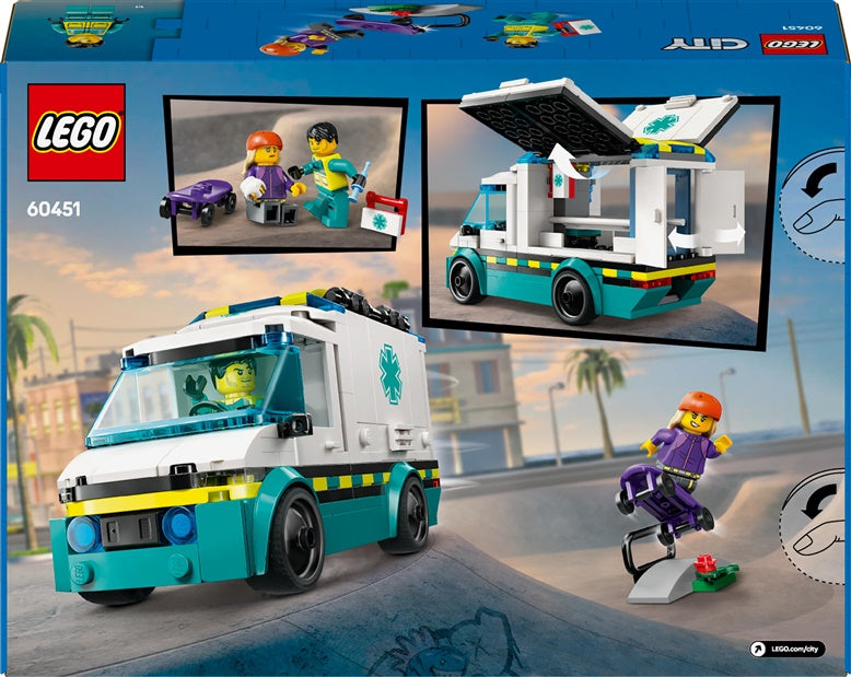 LEGO® City Emergency Ambulance Building Set, 184 Pieces