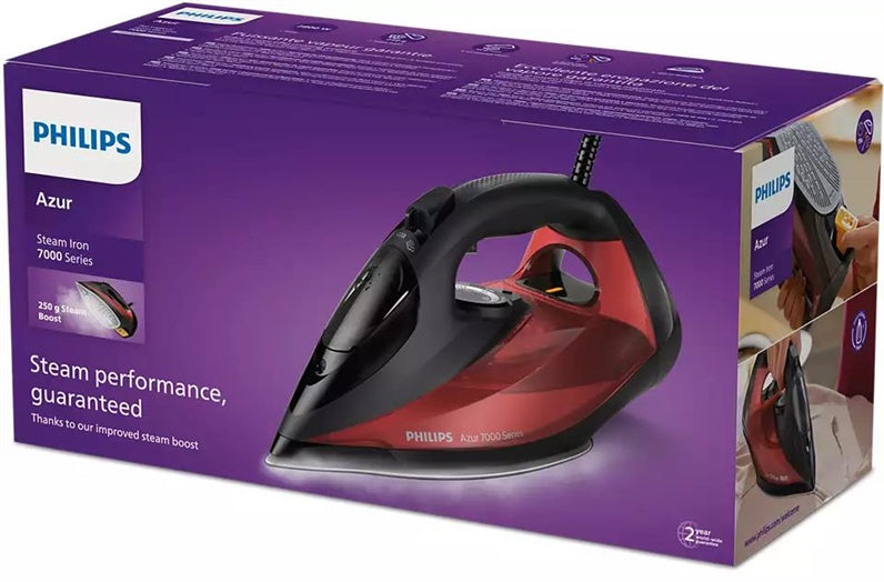 Утюг Philips DST7022/40, черный/красный