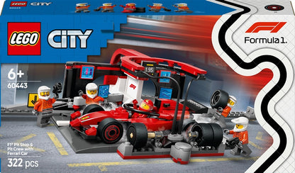 LEGO® City F1® Pit Stop & Pit Crew with Ferrari Car, 322 vnt