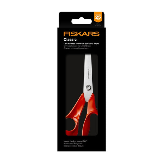 Fiskars Scissors, left-handed, red