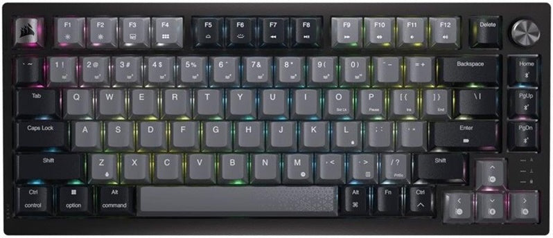 Klawiatura Corsair K65 PLUS EN, czarno-szara, bezprzewodowa