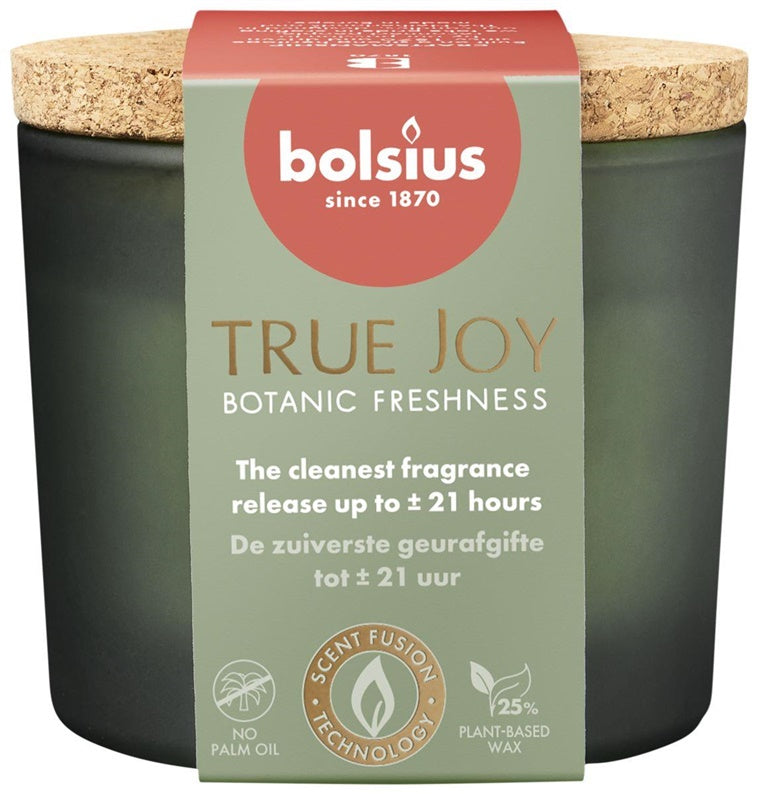 Świeca zapachowa Bolsius TRUE JOY Botanic Freshness, 21 h