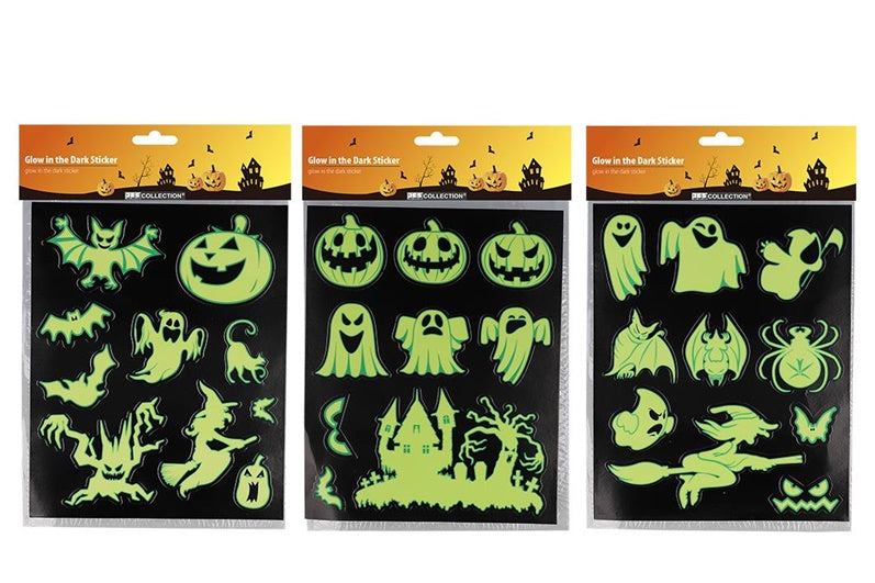 Glow-in-the-dark stickers 746973, yellow, 180 mm x 150 mm