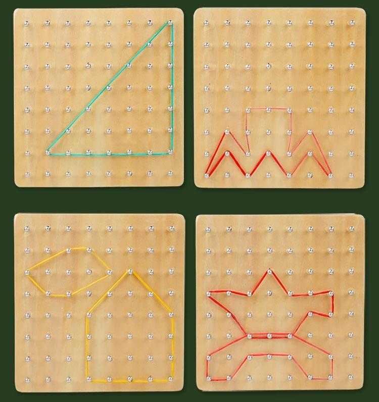Zabawka edukacyjna Wood Geoboard CZS-411
