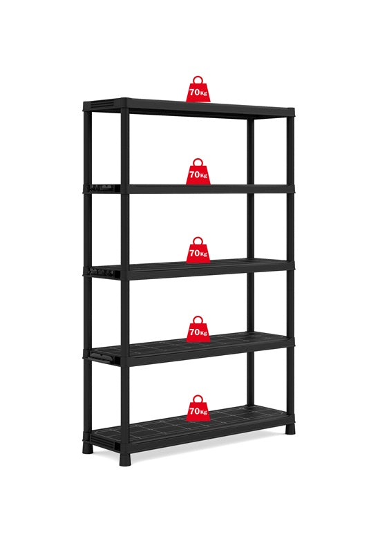 Storage shelf Kis, 40 cm x 120 cm x 187 cm, 70 kg