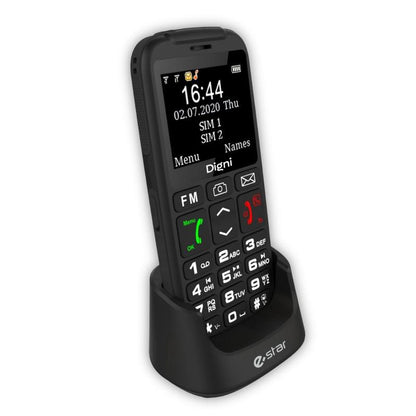Estar Digni Talk Senior Mobile Phone, black, 32MB