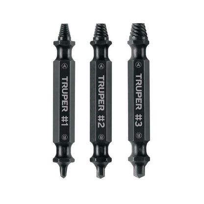 Truper broken screw extractor set, 3 pcs