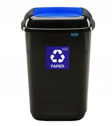 Šiukšliadėžė Plafor, 12 l, mėlyna/juoda