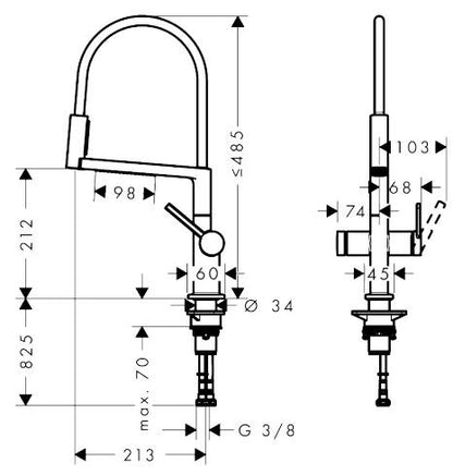Hansgrohe Talis Select M54 Kitchen Mixer Tap, Chrome
