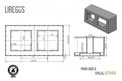 Paviršinio montavimo rėmas EPSILON, 2vt., antracito sp.