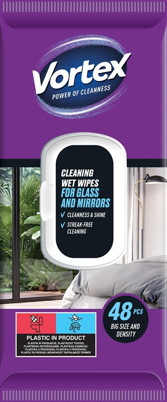 WIPES WET WINDOW/MIRROR VORTEX48PCS