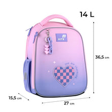 School backpack K26-555S-4, pink, 27x15.5x36.5 cm