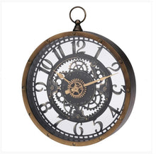 Wall clock 837362050, gold/black, metal, D26.5 cm