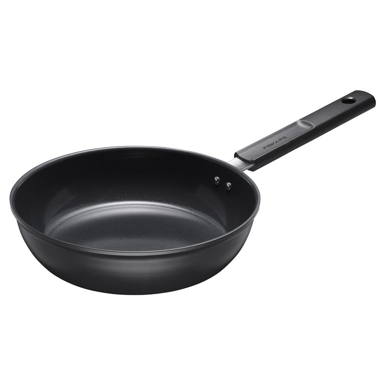Patelnia z pokrywką Fiskars Hard Face, 28 cm, aluminium