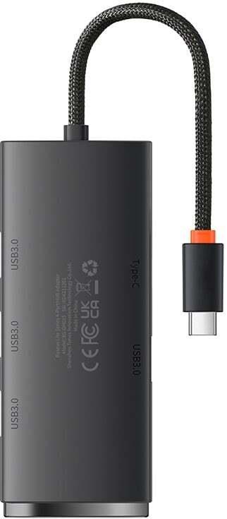 USB Hub Baseus USB-C male, 4 x USB/USB-C female, black