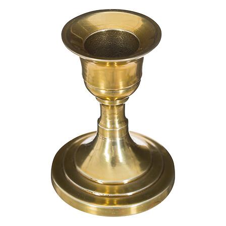 Candle holder, stainless steel, 7.5 cm, gold
