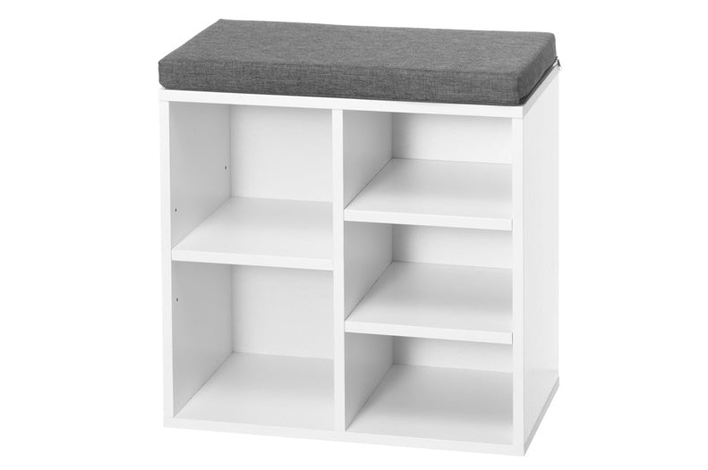 BENCH WITH STORAGE, WHITE, 90X30X45 CM, 4LIVING