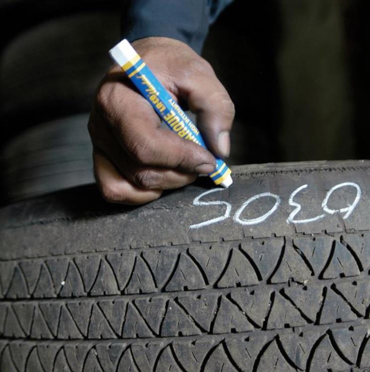 Dažų lazdelė gumai Markal Tyre Marque BALTA 12,7 mm