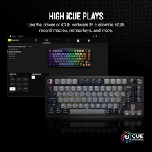 Klawiatura Corsair K65 PLUS EN, czarno-szara, bezprzewodowa
