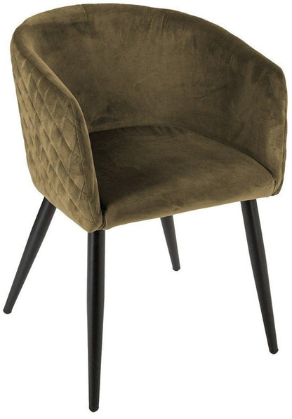 Armchair Atmosphera Marlo Velvet, moss, 56x55x76cm