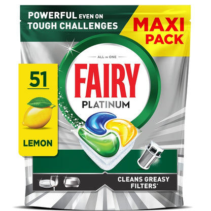 KAPSUŁKI DO ZMYWARKI FAIRY PLATINUM CYTRYNOWE 51 SZT.