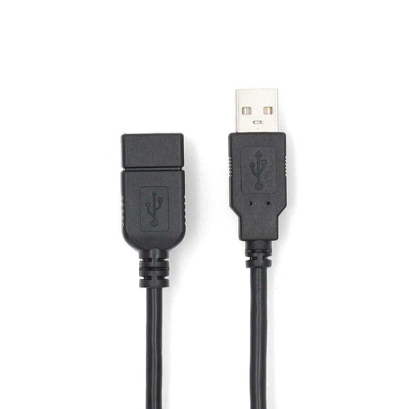 Emos USB 2.0 A M - USB 2.0 A F 3m cable black