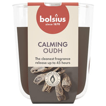 Świeca zapachowa Bolsius Calming Oudh, 45 godz., Brązowa