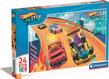 Puzzle Clementoni Hot Wheels, 62 cm x 42 cm, 24 elementy