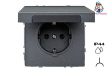 Socket LIREGUS MODERN, IP44, matt black