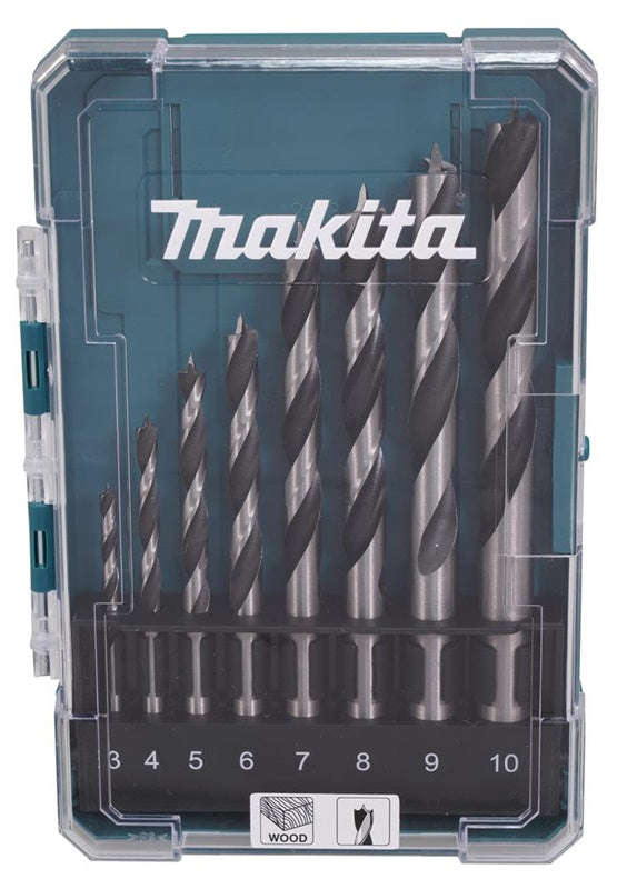 Makita wood drill bit set, 3-10mm, 8 pcs