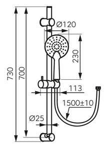 ZESTAW PRYSZNICOWY N375 CHROM