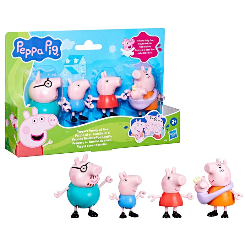 Figūrėlių rinkinys Hasbro Peppa Pig Family, 7.5 cm, 5 vnt