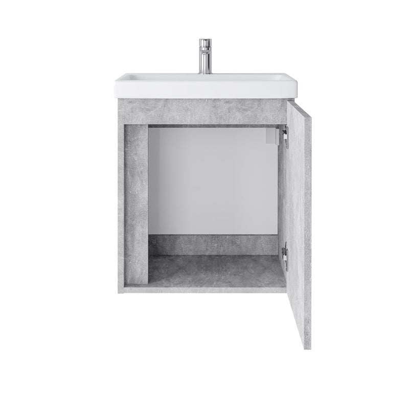 ШКАФ ПОДВЕСНОЙ С РАКОВИНОЙ WTU-50BT-PM CONCRETE